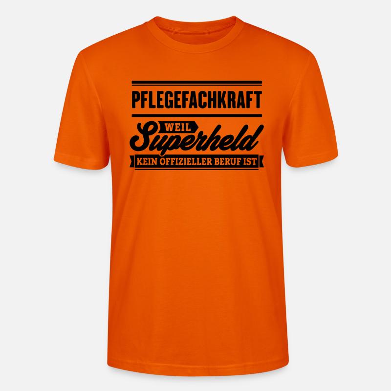 Superheld Pflegefachkraft - Stanley/Stella Unisex Bio-T-Shirt CRAFTER - Tieforange
