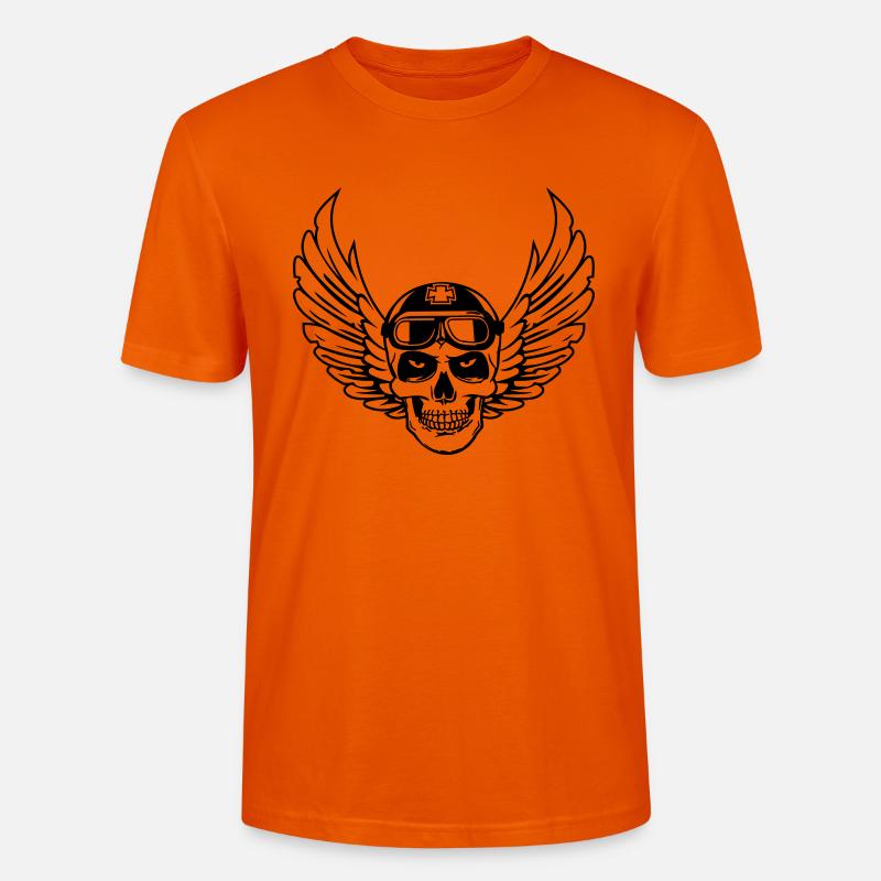 Flying Skull - Stanley/Stella Unisex Bio-T-Shirt CRAFTER - Tieforange
