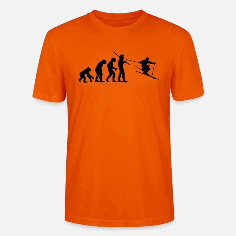 Evolution de ski - T-shirt bio CRAFTER Stanley Stella Unisexe - orange profond