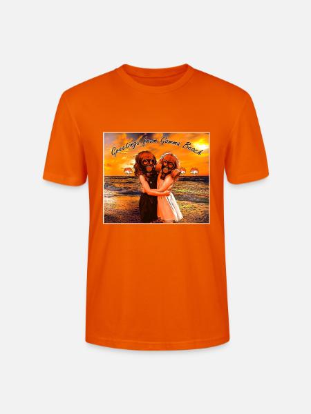Verstrahlter Strand Gamma Beach - Stanley/Stella Unisex Bio-T-Shirt CRAFTER - Tieforange