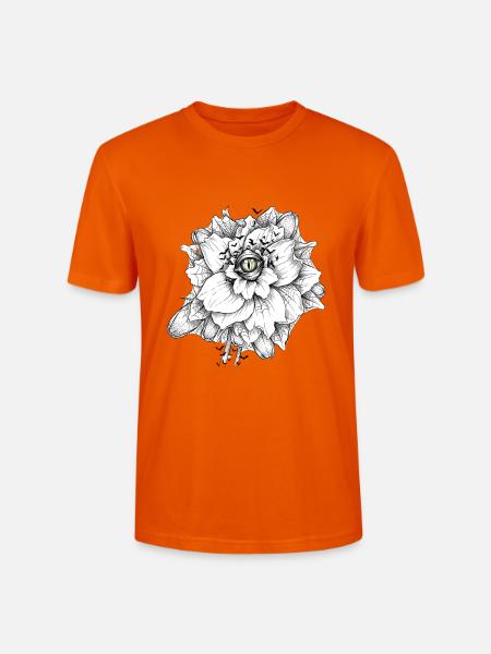 Gotische Blume mit einem Auge - Stanley/Stella Unisex Bio-T-Shirt CRAFTER - Tieforange