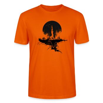 Halloween Castle B - Stanley/Stella Unisex Bio-T-Shirt CRAFTER - Tieforange - Vorne - Alina (178cm) & Michal (187cm)