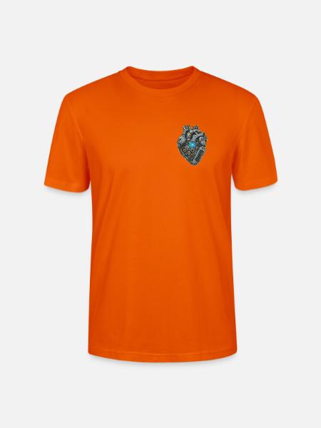 Mechanisches Herz mit Zahnrädern - Stanley/Stella Unisex Bio-T-Shirt CRAFTER - Tieforange