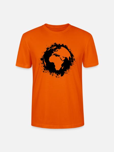 Erde Splatter - Stanley/Stella Unisex Bio-T-Shirt CRAFTER - Tieforange