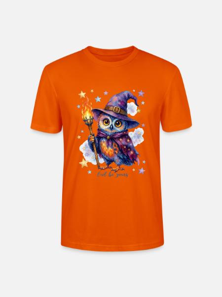Niedliche Zauber-Eule: Owl Be Yours - Stanley/Stella Unisex Bio-T-Shirt CRAFTER - Tieforange