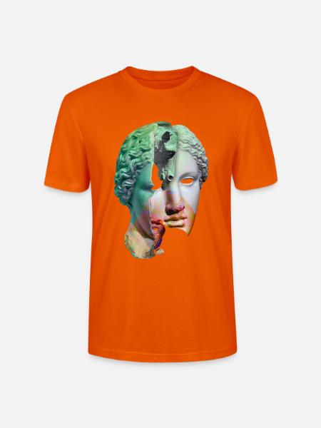 Zerbrochener Gott surreale Collage - Stanley/Stella Unisex Bio-T-Shirt CRAFTER - Tieforange