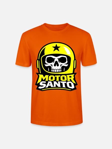 Motor Santo Skull Logo - Stanley/Stella CRAFTER Unisex Organic T-Shirt - bright orange