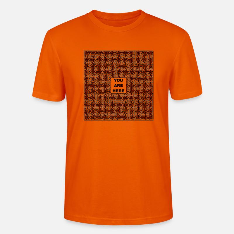 labyrinthe - T-shirt bio CRAFTER Stanley Stella Unisexe - orange profond