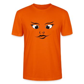 Joli visage - T-shirt bio CRAFTER Stanley Stella Unisexe - orange profond - Devant - Alina (178cm) & Michal (187cm)