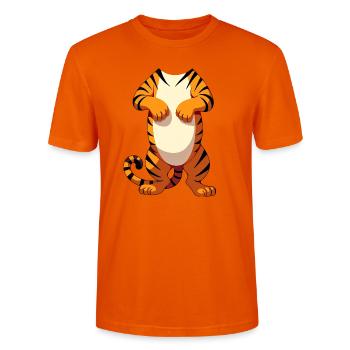 Costume de tigre Costume de carnaval Costume de tigre Jambes ventre - T-shirt bio CRAFTER Stanley Stella Unisexe - orange profond - Devant - Alina (178cm) & Michal (187cm)