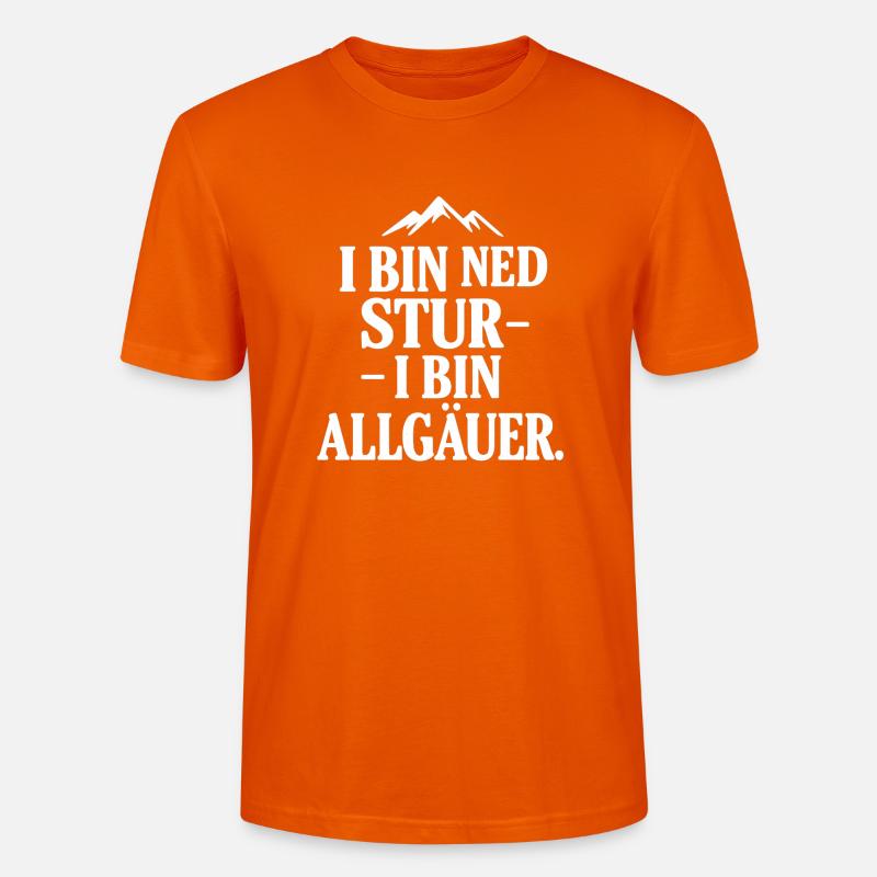 Fierté du dialecte de l’Allgäu - T-shirt bio CRAFTER Stanley Stella Unisexe - orange profond
