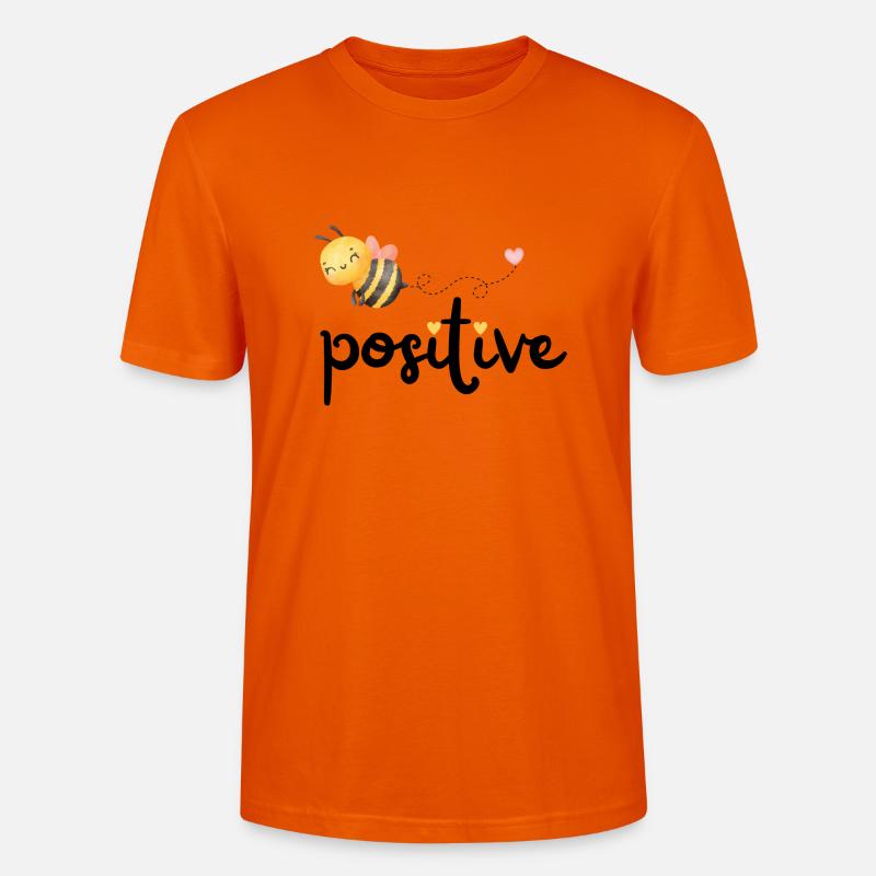 Soyez positif - Conception d’abeille aquarelle mignonne - T-shirt bio CRAFTER Stanley Stella Unisexe - orange profond