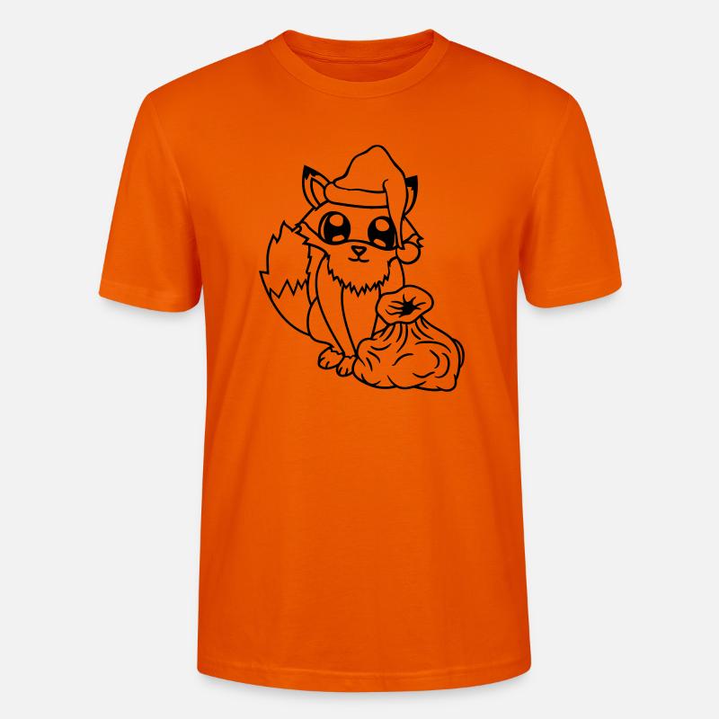 Fuchs Rotfuchs Weihnachtsmann Weihnachten Geschenk - Stanley/Stella Unisex Bio-T-Shirt CRAFTER - Tieforange