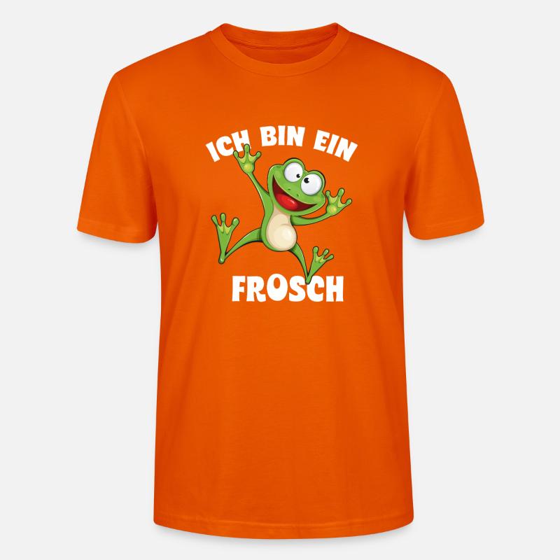 Ich bin ein Frosch - Stanley/Stella Unisex Bio-T-Shirt CRAFTER - Tieforange