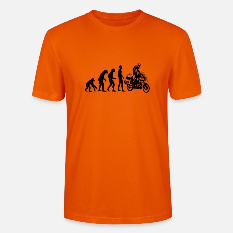 Human Evolution Enduro - Stanley/Stella Unisex Bio-T-Shirt CRAFTER - Tieforange