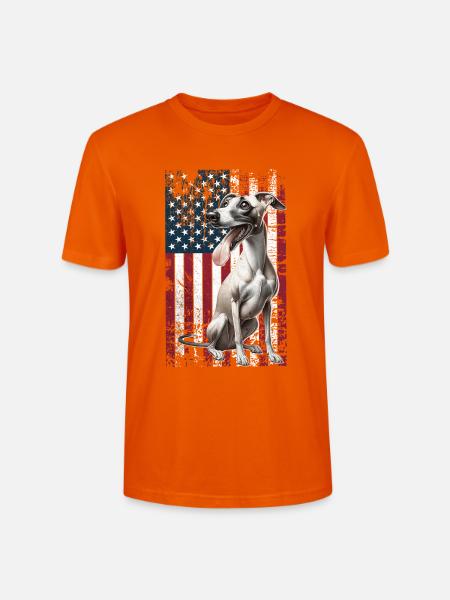 Whippet US Windhund - Stanley/Stella Unisex Bio-T-Shirt CRAFTER - Tieforange