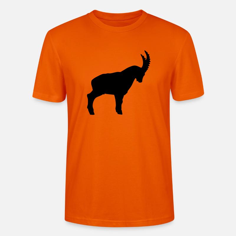 Steinbock - Stanley/Stella Unisex Bio-T-Shirt CRAFTER - Tieforange