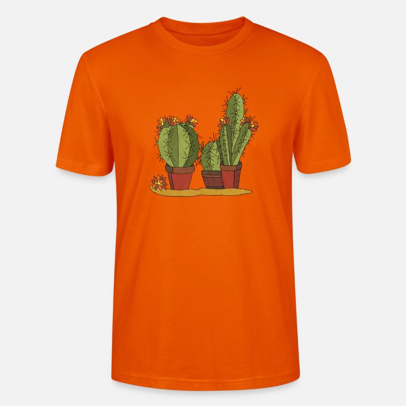 Flowers - Stanley/Stella CRAFTER Unisex Organic T-Shirt - bright orange