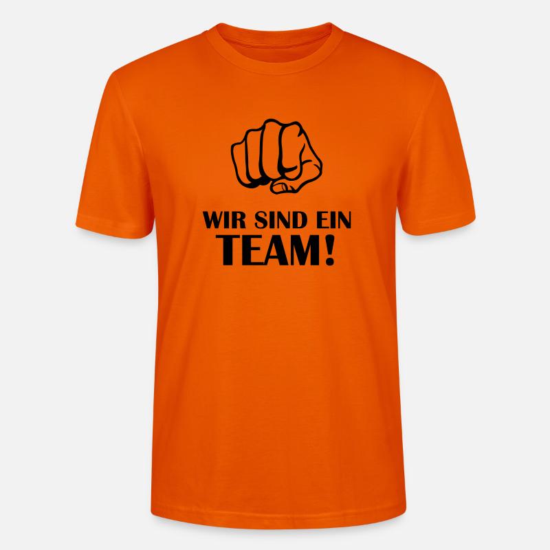faust_wir_sind_ein_team - Stanley/Stella Unisex Bio-T-Shirt CRAFTER - Tieforange