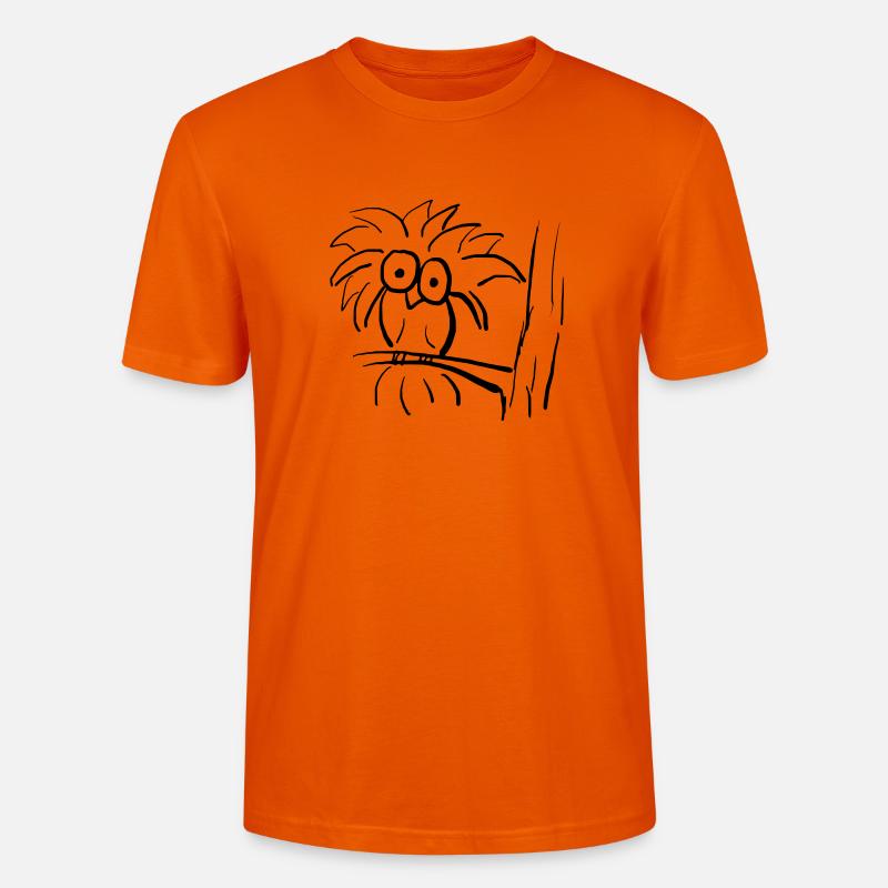 Eule - Stanley/Stella Unisex Bio-T-Shirt CRAFTER - Tieforange