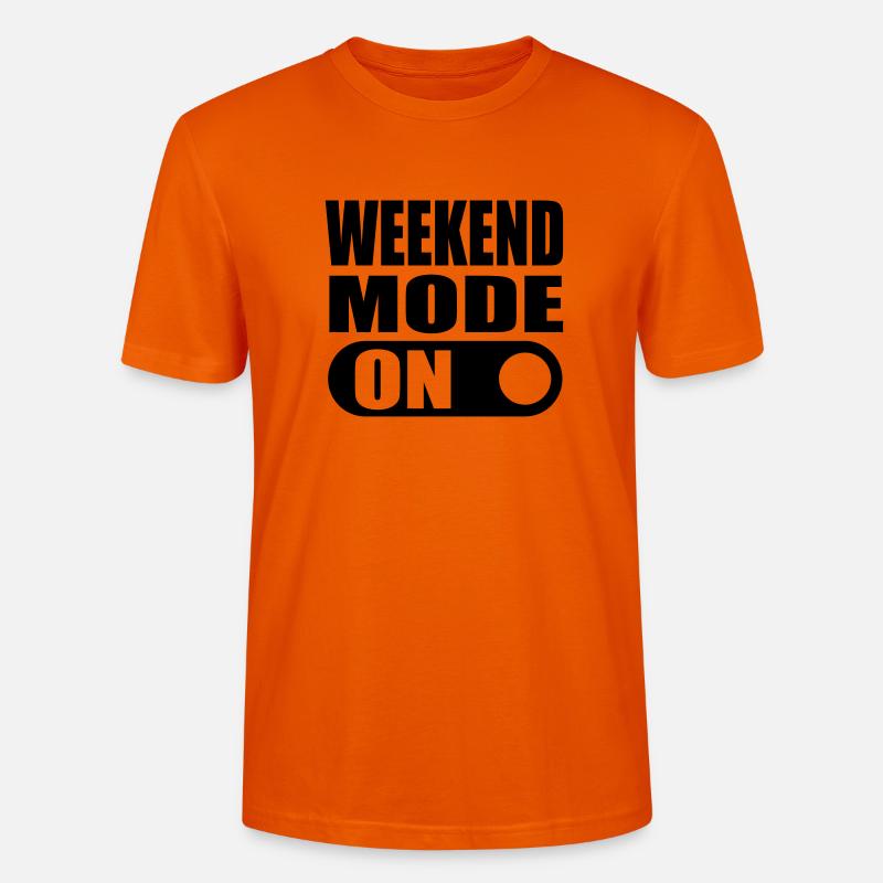 weekend mode on - Stanley/Stella Unisex Bio-T-Shirt CRAFTER - Tieforange