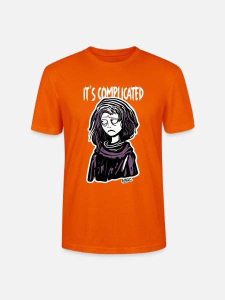 It's Complicated Karikatur Shirt - Stanley/Stella Unisex Bio-T-Shirt CRAFTER - Tieforange