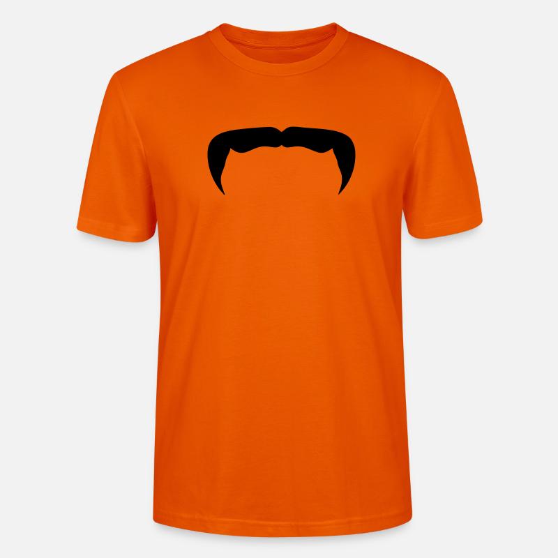 Hipster-Schnurrbart Schnurrbart Bart beard12 - Stanley/Stella Unisex Bio-T-Shirt CRAFTER - Tieforange