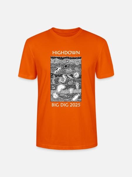 Big Dig 2025 Doodle-Kunstwerk - Stanley/Stella Unisex Bio-T-Shirt CRAFTER - Tieforange