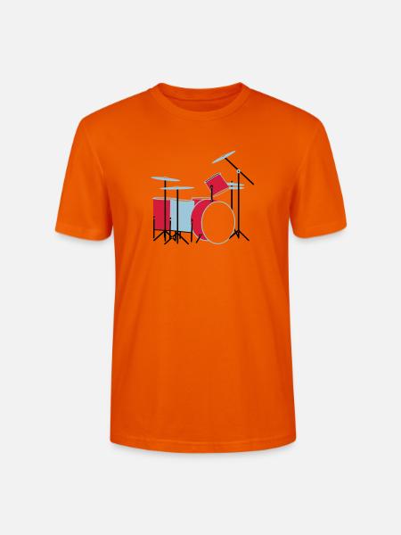 coloured_drums - Stanley/Stella Unisex Bio-T-Shirt CRAFTER - Tieforange