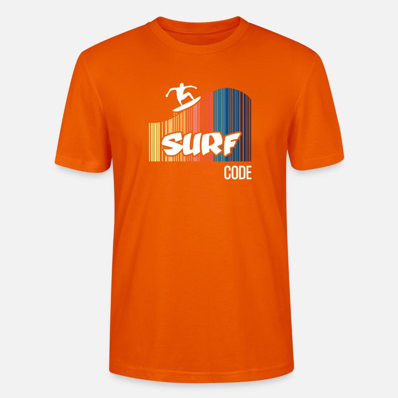 Code de surf (sombre) - T-shirt bio CRAFTER Stanley Stella Unisexe - orange profond