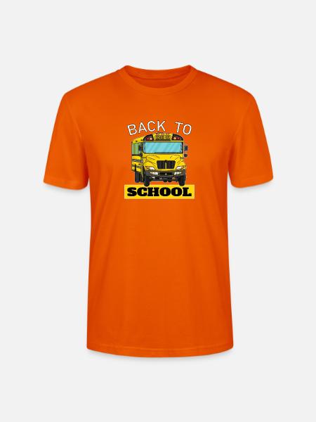 Back to school, Schulbeginn, Schulbus - Stanley/Stella Unisex Bio-T-Shirt CRAFTER - Tieforange