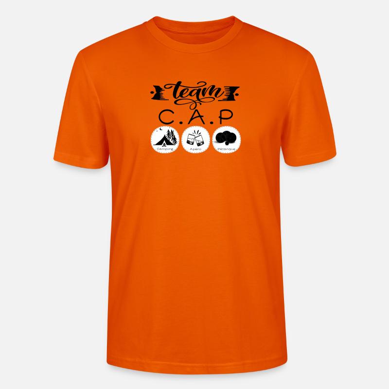 Team CAP Camping Aperitif Petanque - Stanley/Stella Unisex Bio-T-Shirt CRAFTER - Tieforange