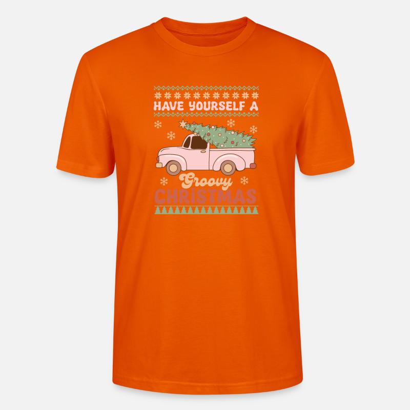 Pull de Noël moche - T-shirt bio CRAFTER Stanley Stella Unisexe - orange profond