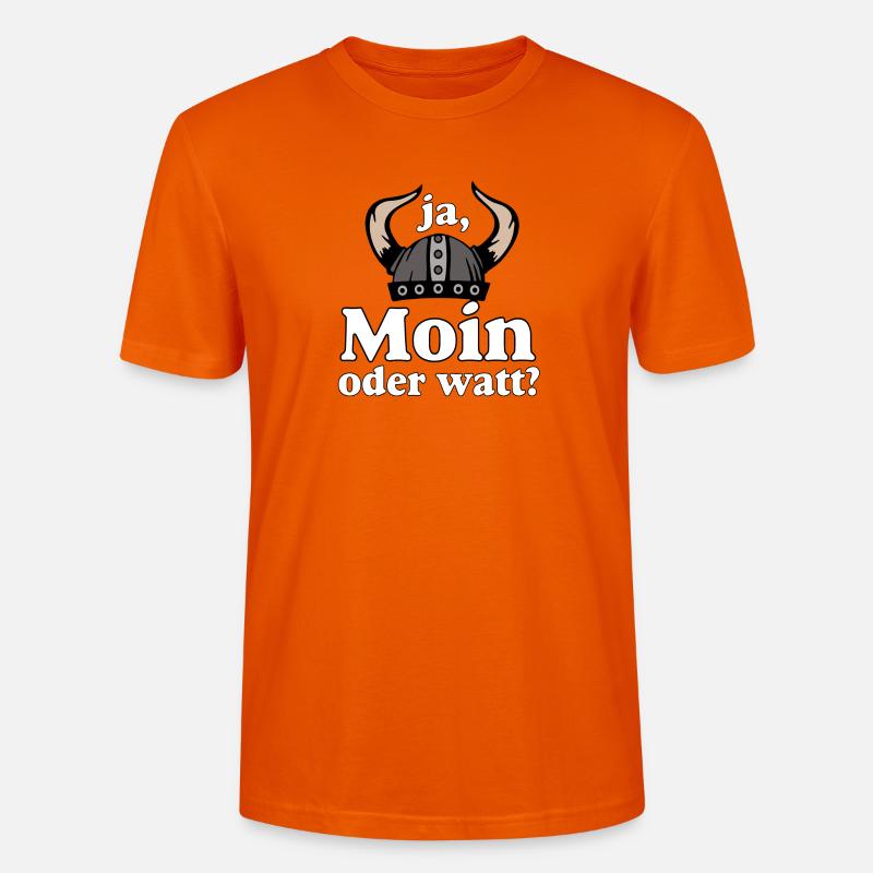 Ja Moin oder Watt? Nordisch Humor - Stanley/Stella Unisex Bio-T-Shirt CRAFTER - Tieforange