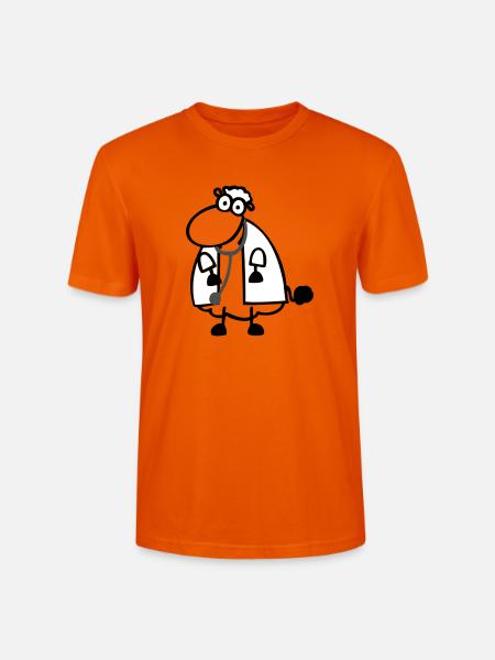Doctor's Sheep - Stanley/Stella CRAFTER Unisex Organic T-Shirt - bright orange