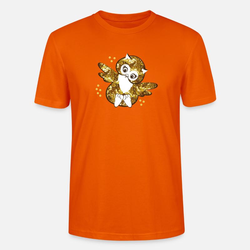 Funkelnde Eulenmädchen Illustration - Stanley/Stella Unisex Bio-T-Shirt CRAFTER - Tieforange