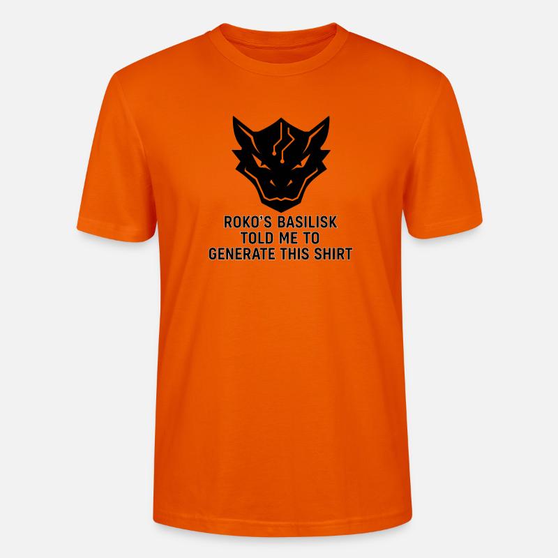 Generated by the Basilisk - Stanley/Stella CRAFTER Unisex Organic T-Shirt - bright orange