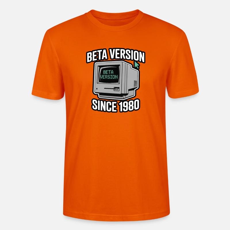 Retro Computer Beta Version Design - Stanley/Stella Unisex Bio-T-Shirt CRAFTER - Tieforange