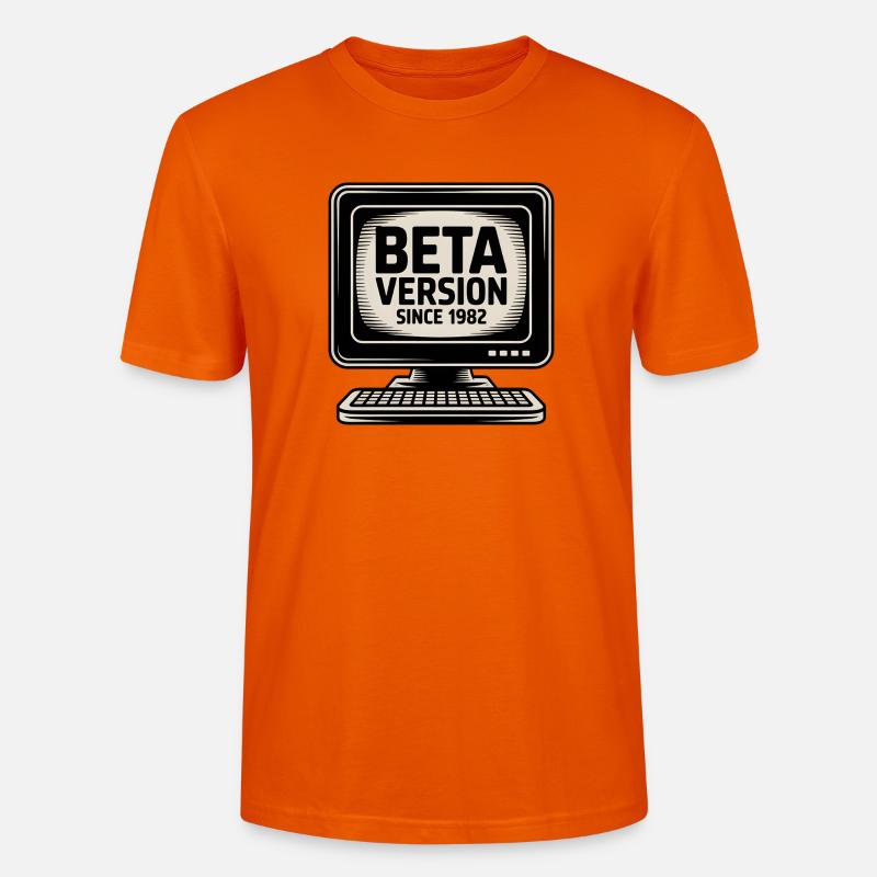 Retro Computer Beta Version Design - Stanley/Stella Unisex Bio-T-Shirt CRAFTER - Tieforange