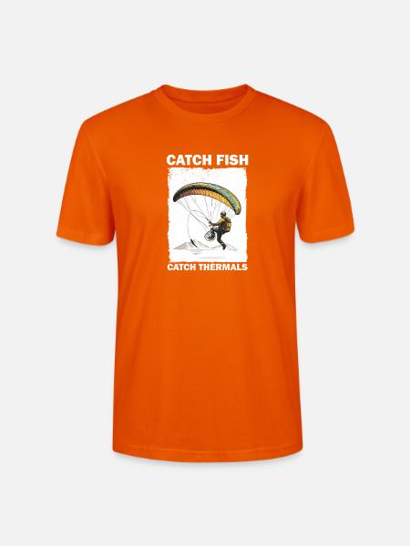 Fischfang mit Paraglider und Thermals - Stanley/Stella Unisex Bio-T-Shirt CRAFTER - Tieforange