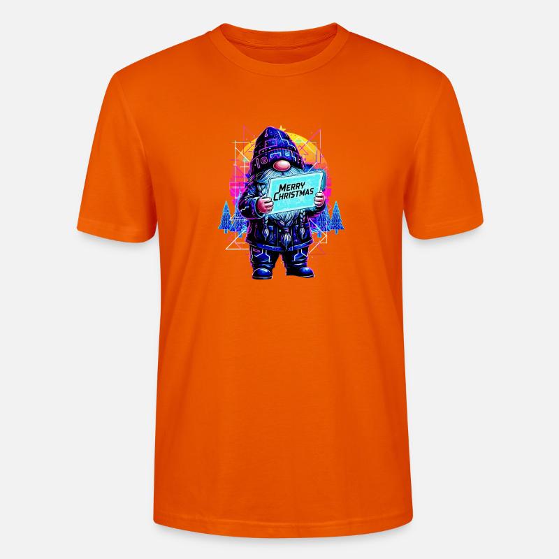 Merry Christmas - Synthwave Gnom 80s - Stanley/Stella Unisex Bio-T-Shirt CRAFTER - Tieforange
