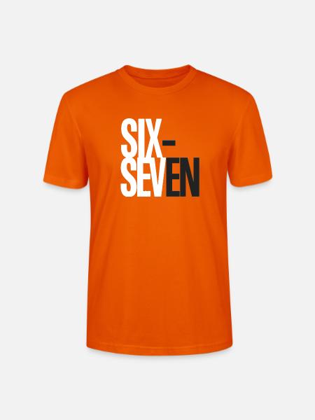Sechs- und Sieben-Überlappungstypografie - Stanley/Stella Unisex Bio-T-Shirt CRAFTER - Tieforange