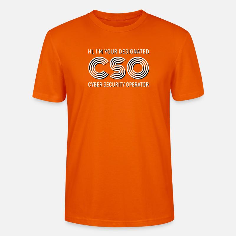 CSO Cyber Security Operator - Stanley/Stella Unisex Bio-T-Shirt CRAFTER - Tieforange