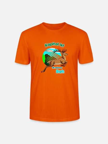 Kapital ist Ein scheues Reh - Stanley/Stella Unisex Bio-T-Shirt CRAFTER - Tieforange