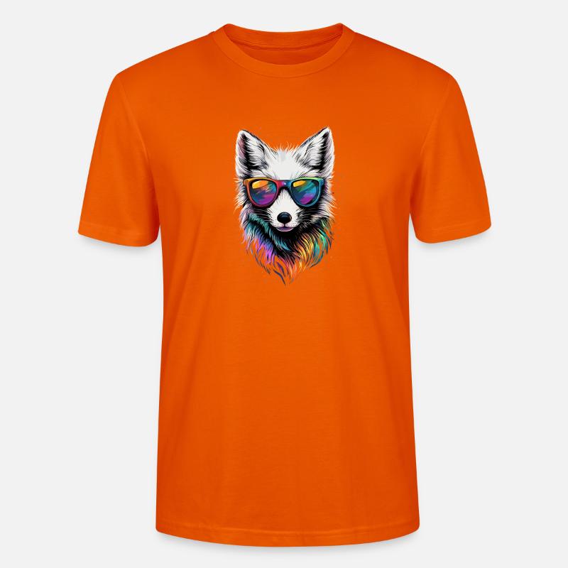 Polarfuchs Schneefuchs Eisfuchs Süßer Weißer Fuchs - Stanley/Stella Unisex Bio-T-Shirt CRAFTER - Tieforange
