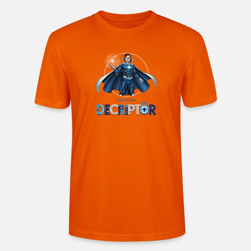 Hero Coder Decryptor - Stanley/Stella CRAFTER Unisex Organic T-Shirt - bright orange