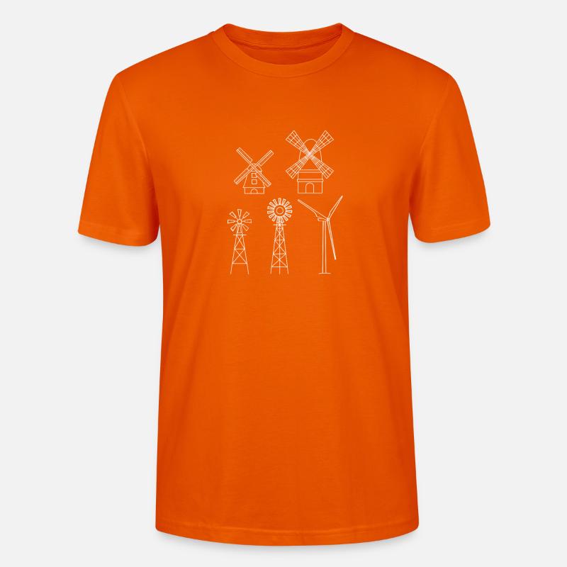 Énergie éolienne Éolienne Éolienne - T-shirt bio CRAFTER Stanley Stella Unisexe - orange profond