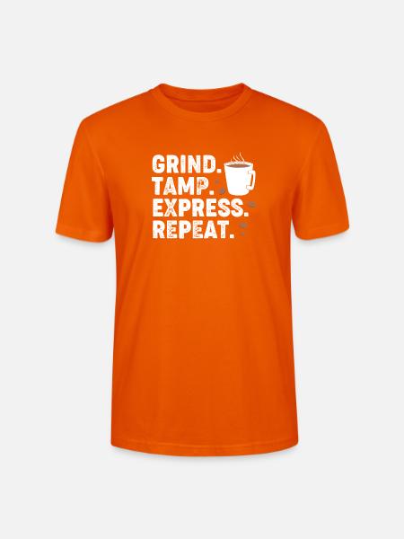 Barista Espresso Coffee Caffeine - Stanley/Stella CRAFTER Unisex Organic T-Shirt - bright orange