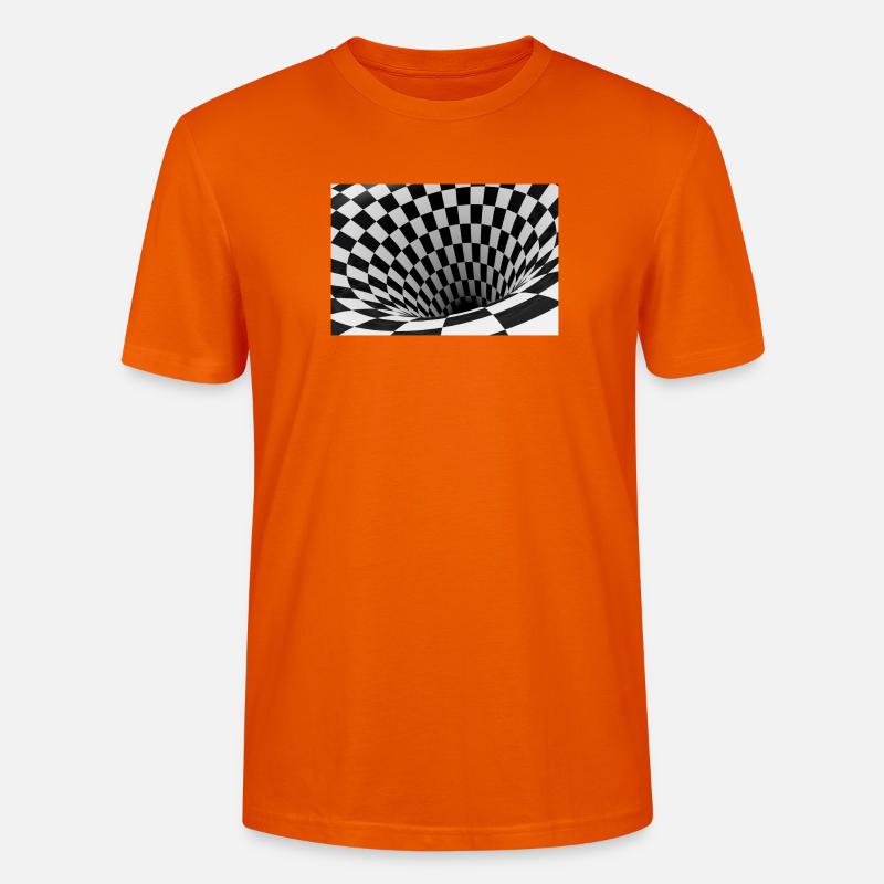Vortex damier noir et blanc - T-shirt bio CRAFTER Stanley Stella Unisexe - orange profond