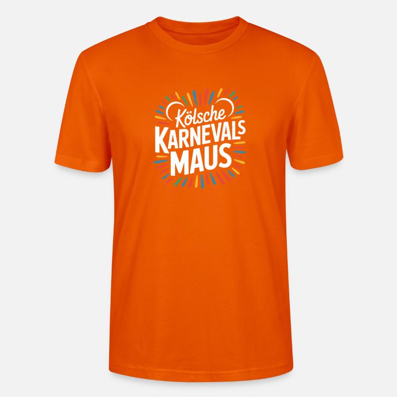 Kölsche Karnevalsmaus Karneval Köln Kölner Maus - Stanley/Stella Unisex Bio-T-Shirt CRAFTER - Tieforange